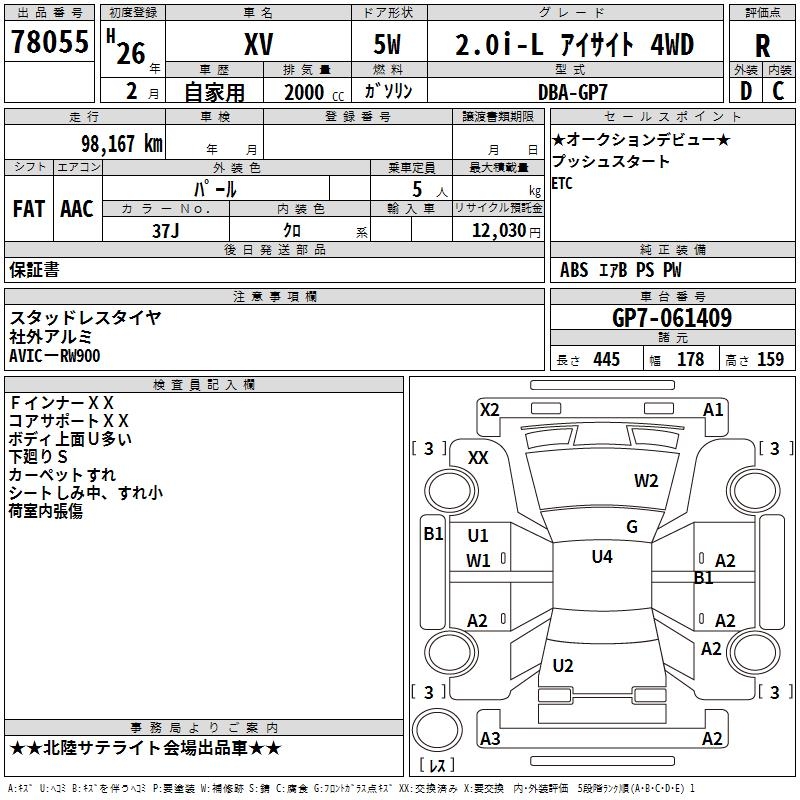 SUBARU XV