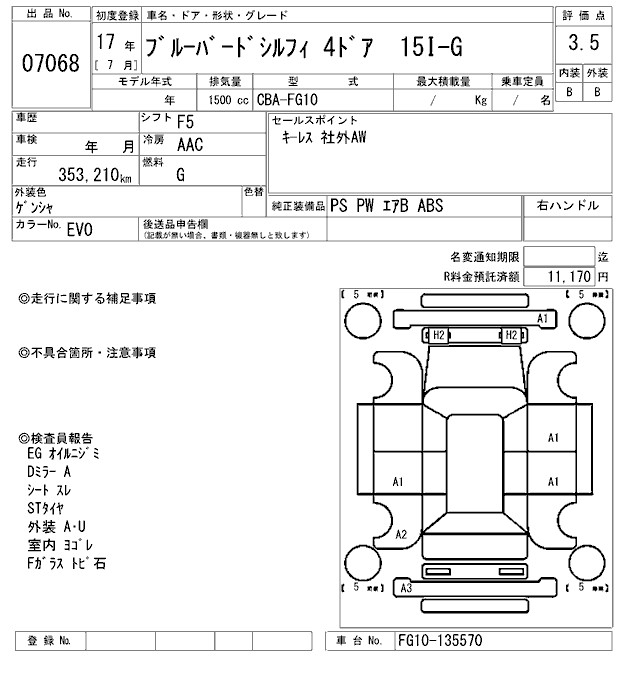 NISSAN BLUEBIRD SYLPHY