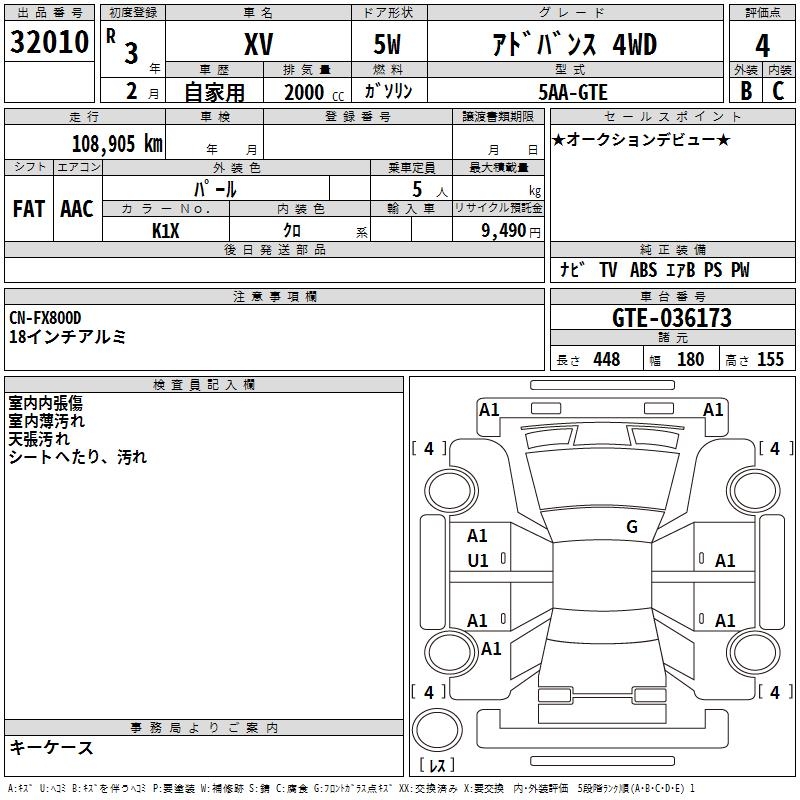 SUBARU XV