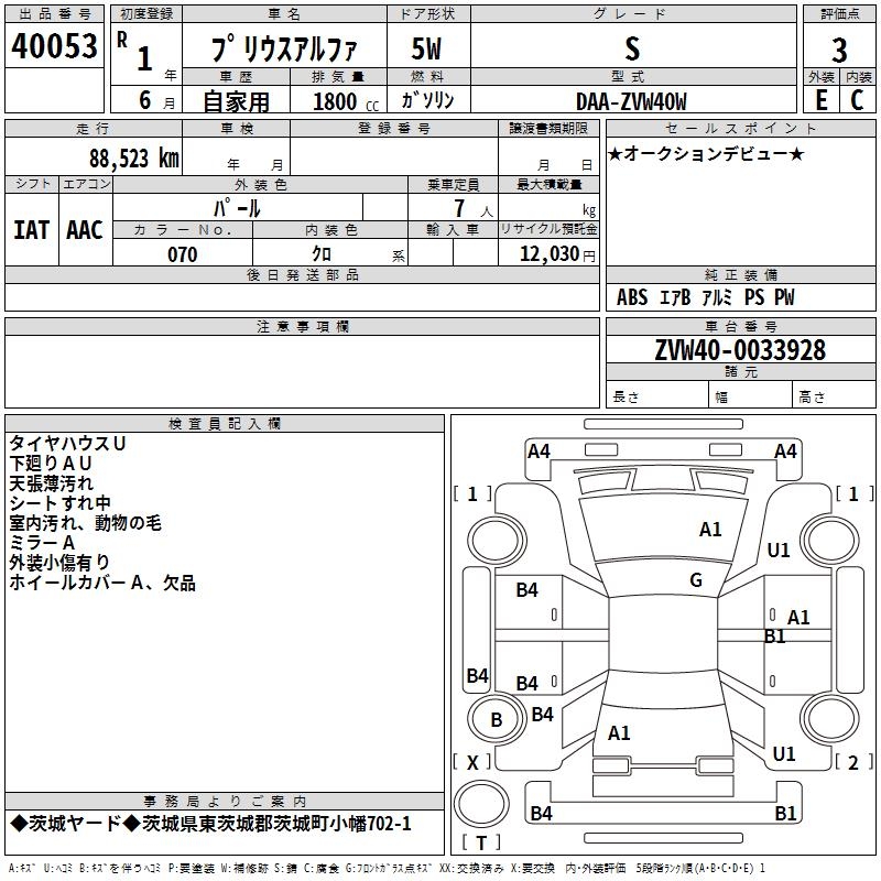 TOYOTA PRIUS ALPHA