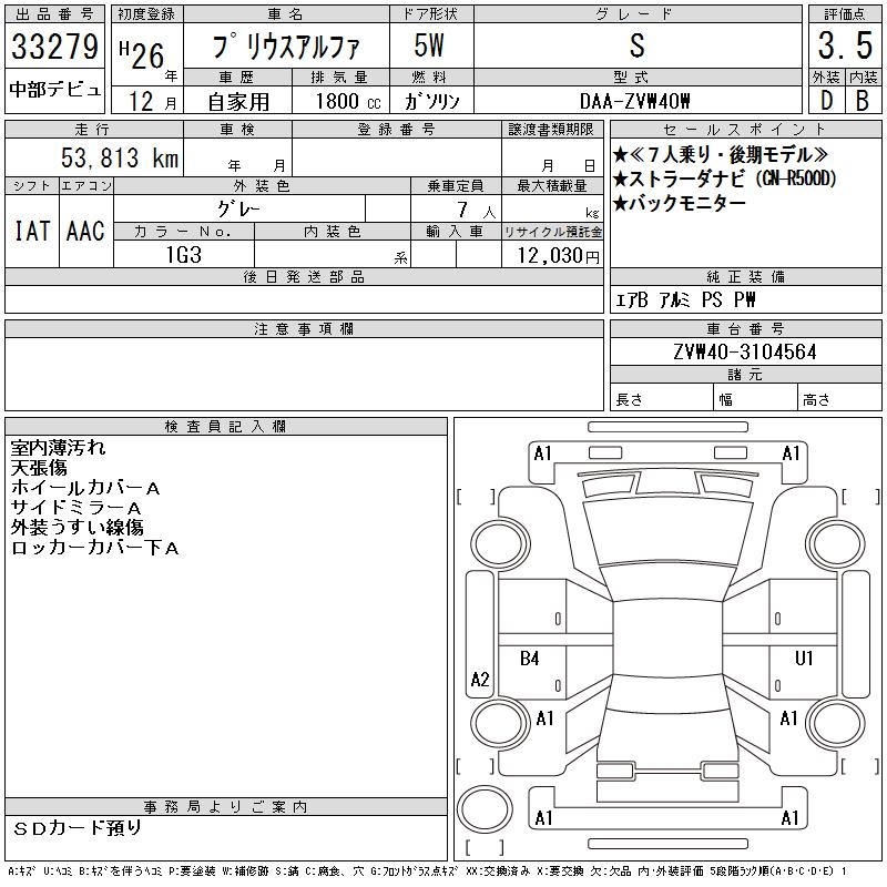 TOYOTA PRIUS ALPHA