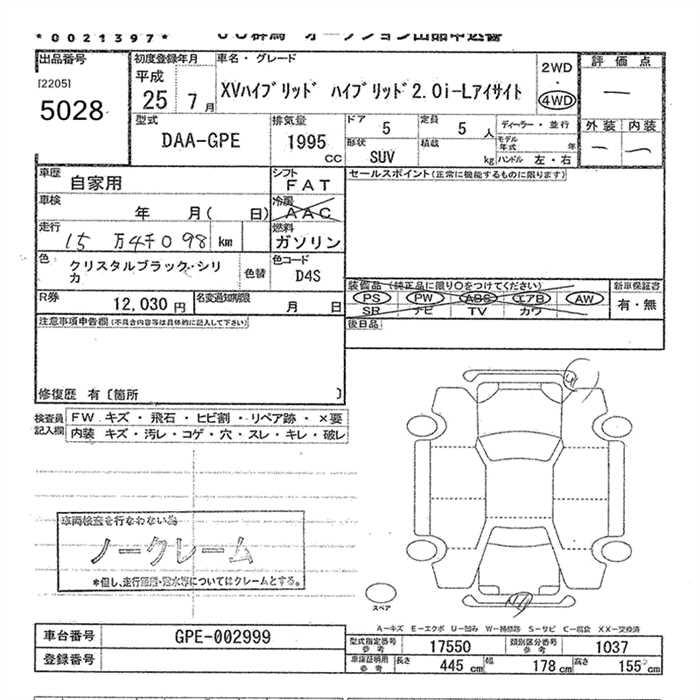 SUBARU XV