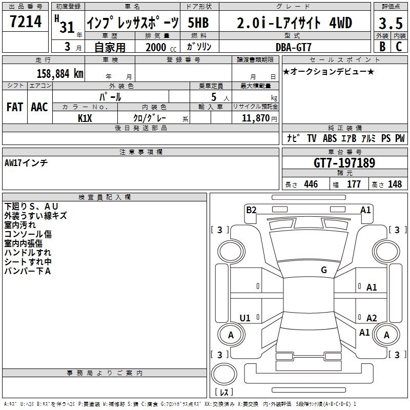 SUBARU XV