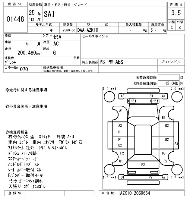 TOYOTA SAI