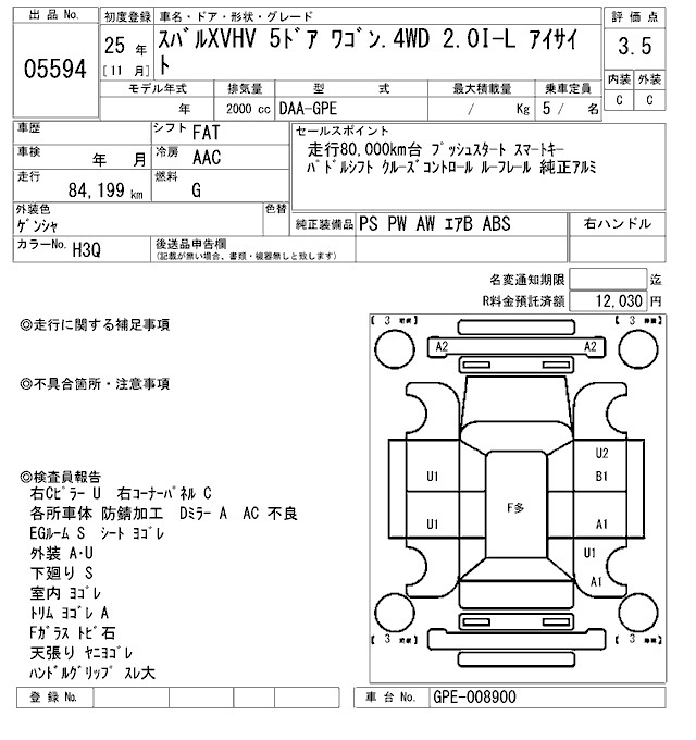 SUBARU XV