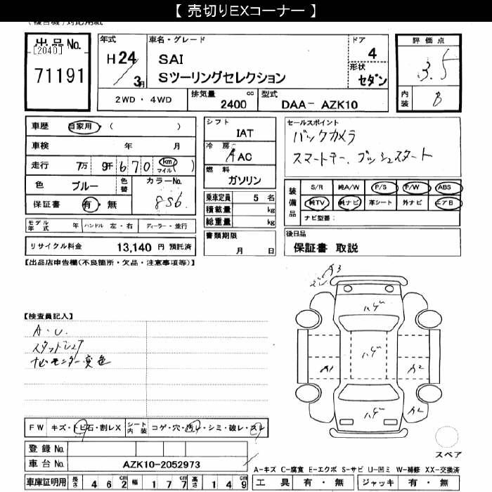 TOYOTA SAI