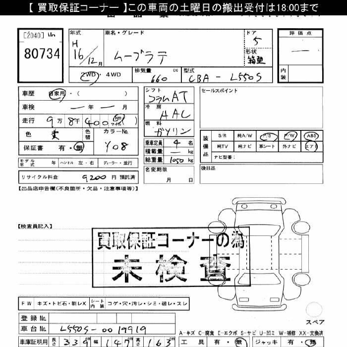 DAIHATSU MOVE LATTE