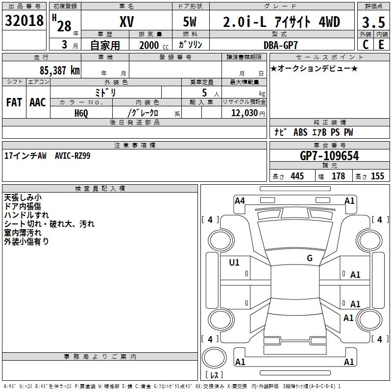 SUBARU XV
