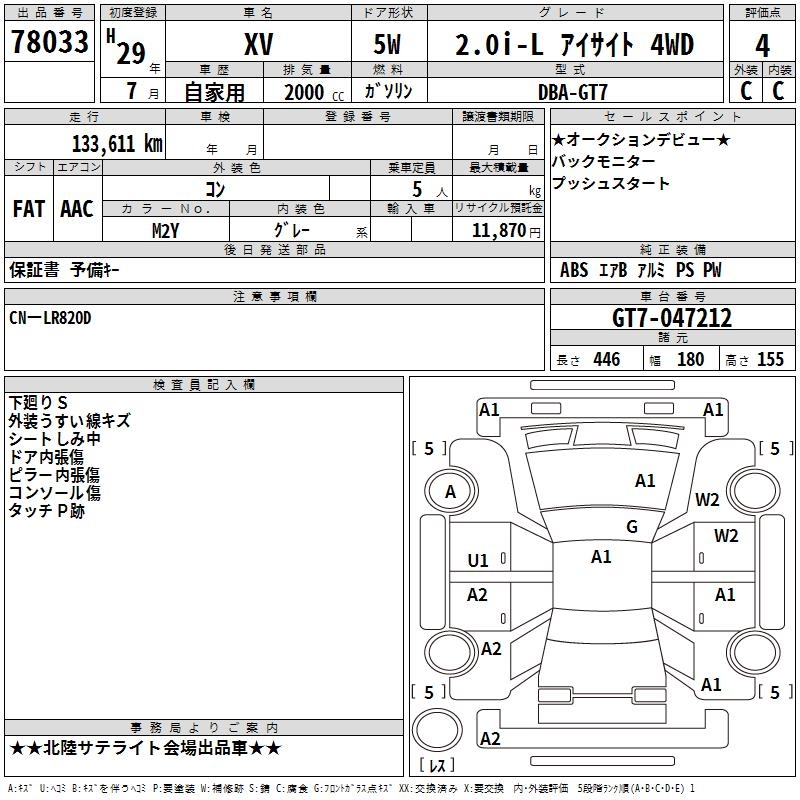 SUBARU XV