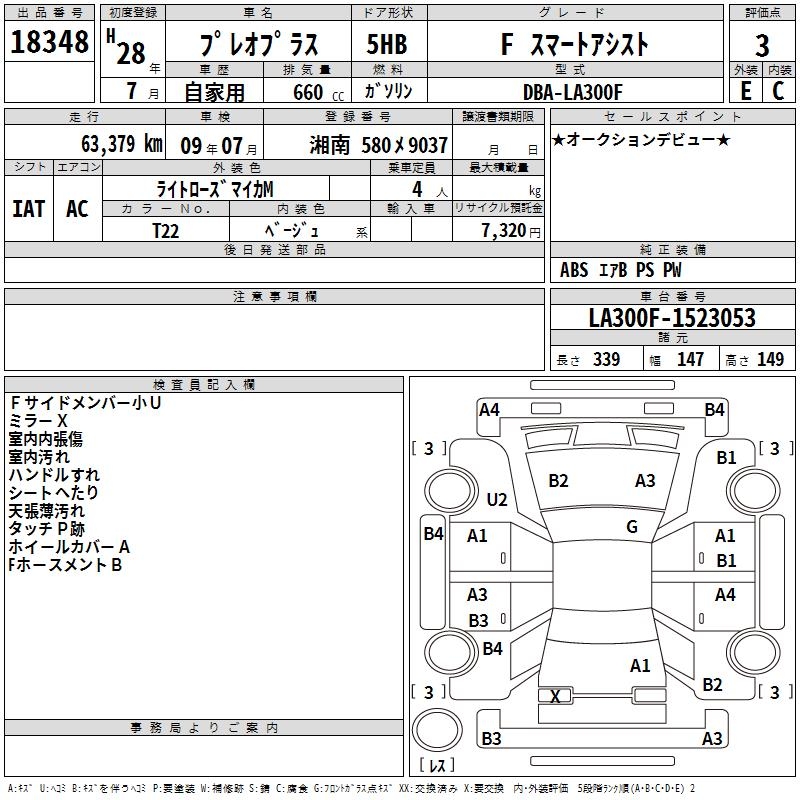 SUBARU PLEO PLUS