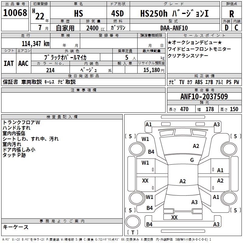 LEXUS HS250H