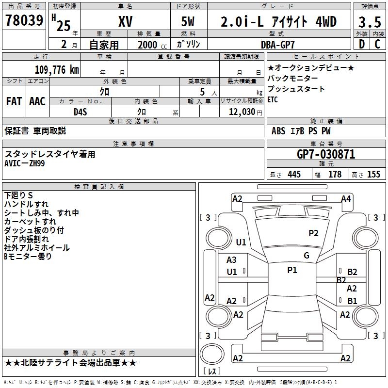 SUBARU XV