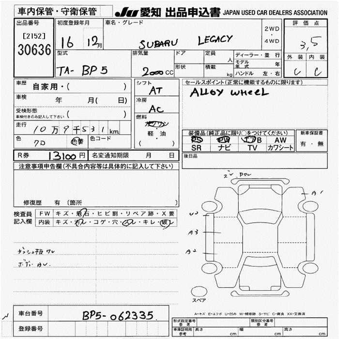 SUBARU LEGACY