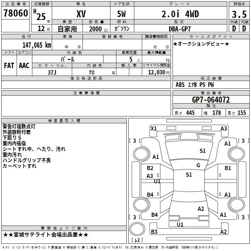 SUBARU XV