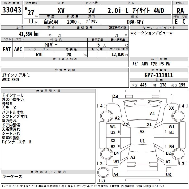 SUBARU XV