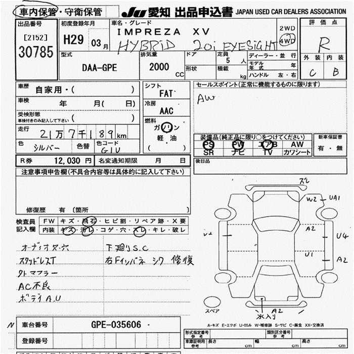 SUBARU XV