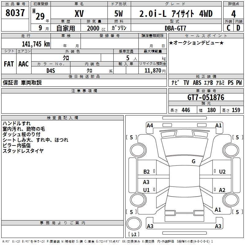 SUBARU XV