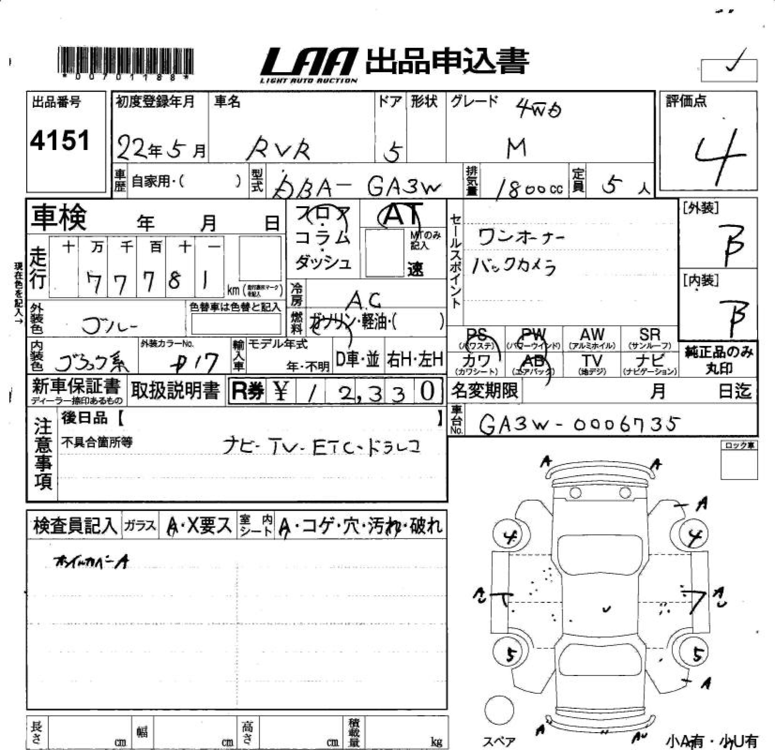 MITSUBISHI RVR