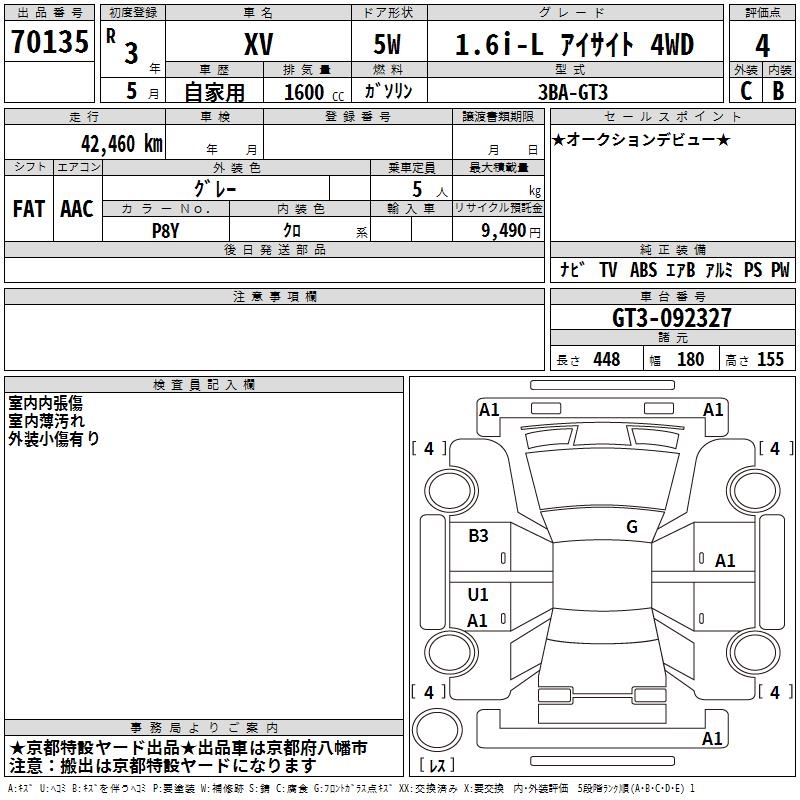 SUBARU XV