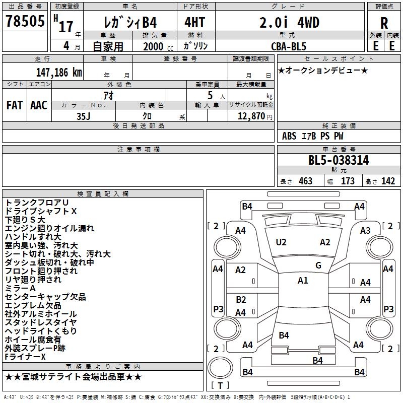 SUBARU LEGACY B4
