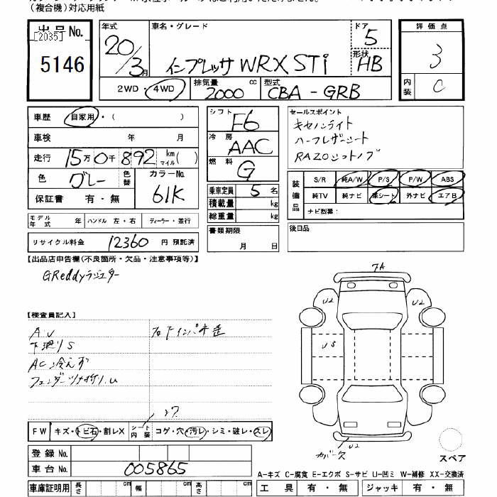 SUBARU IMPREZA WRX STI