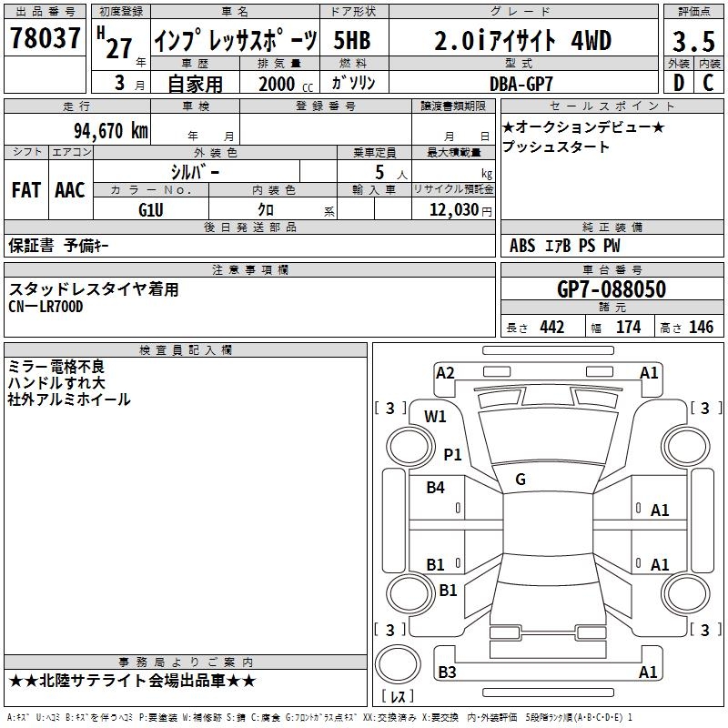 SUBARU XV