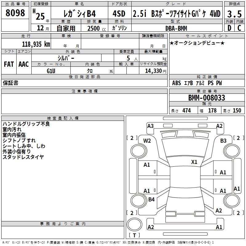 SUBARU LEGACY B4