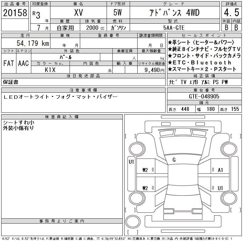 SUBARU XV