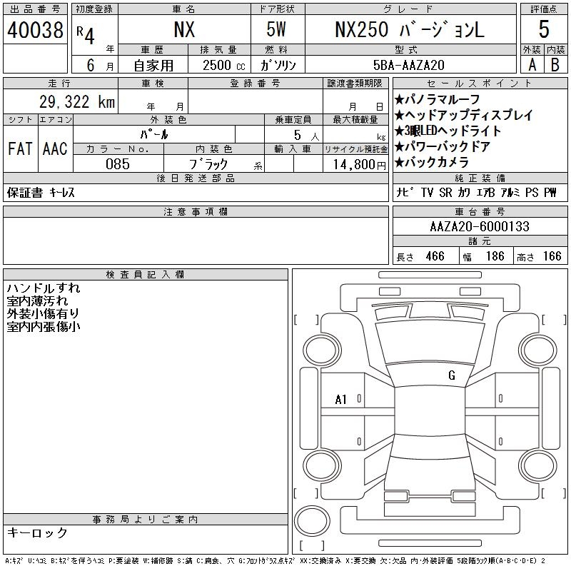 LEXUS NX250