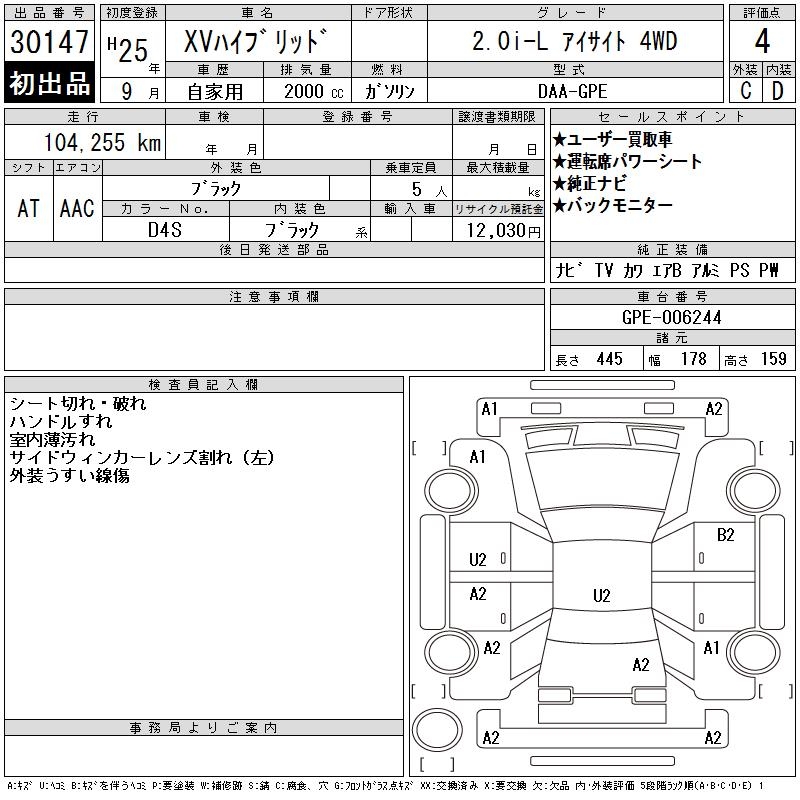 SUBARU XV
