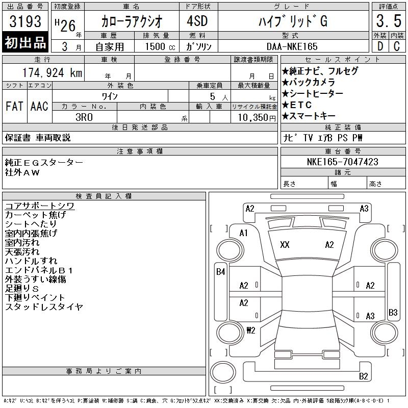 TOYOTA COROLLA AXIO