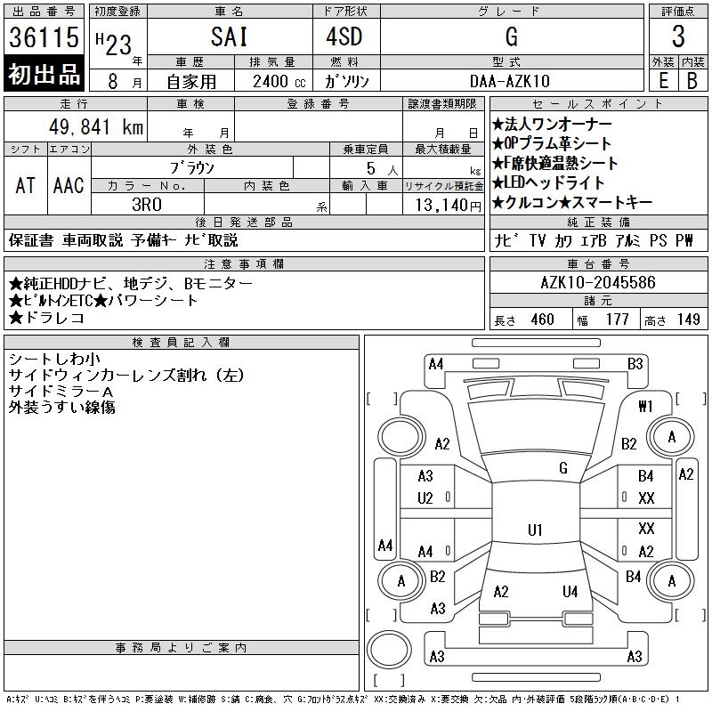 TOYOTA SAI
