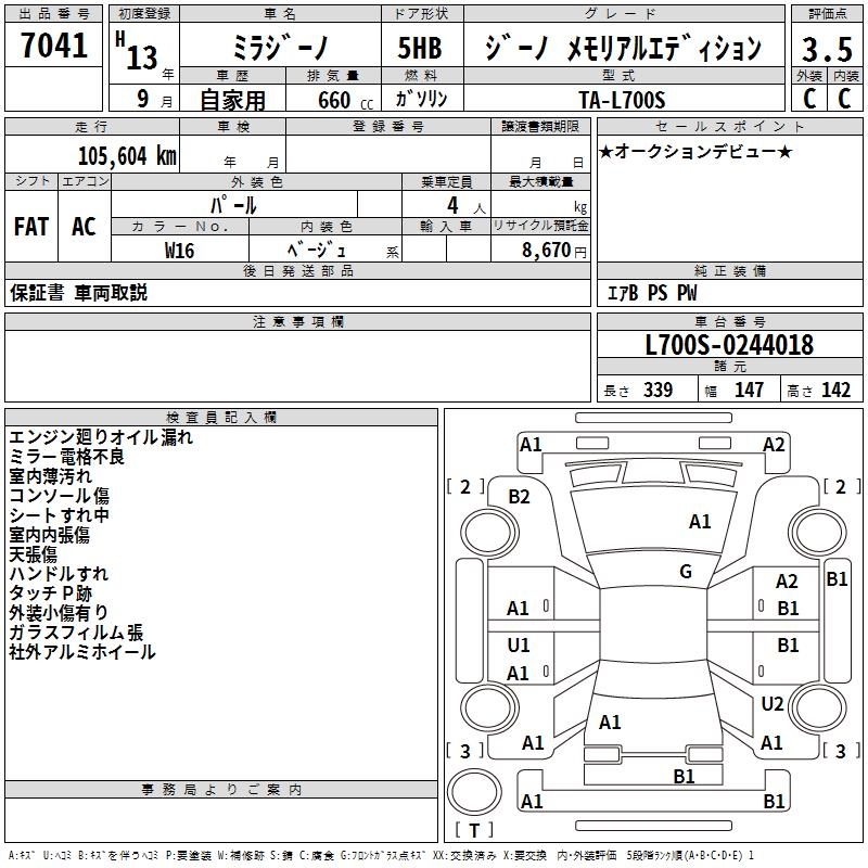 DAIHATSU MIRA GINO