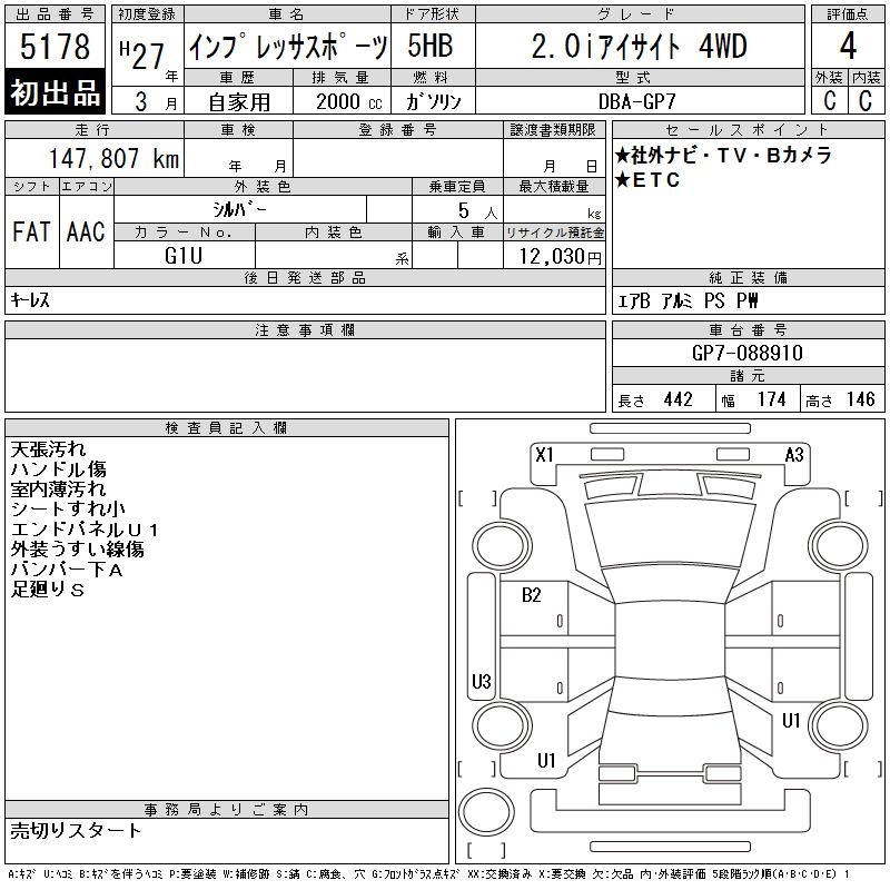 SUBARU XV