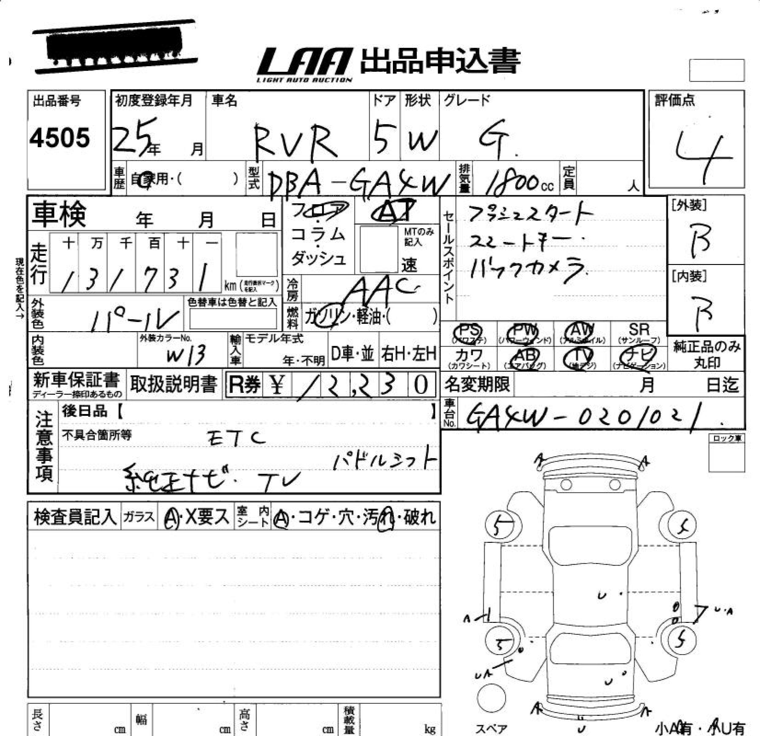 MITSUBISHI RVR