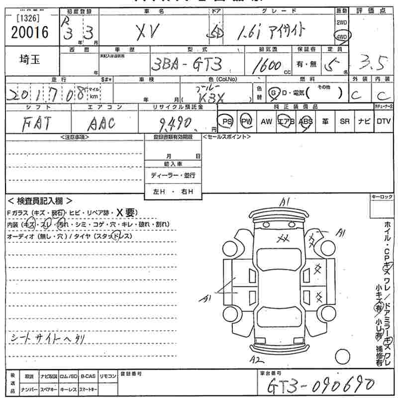 SUBARU XV
