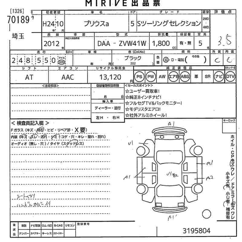 TOYOTA PRIUS ALPHA