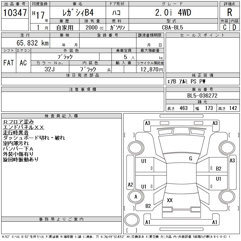 SUBARU LEGACY B4