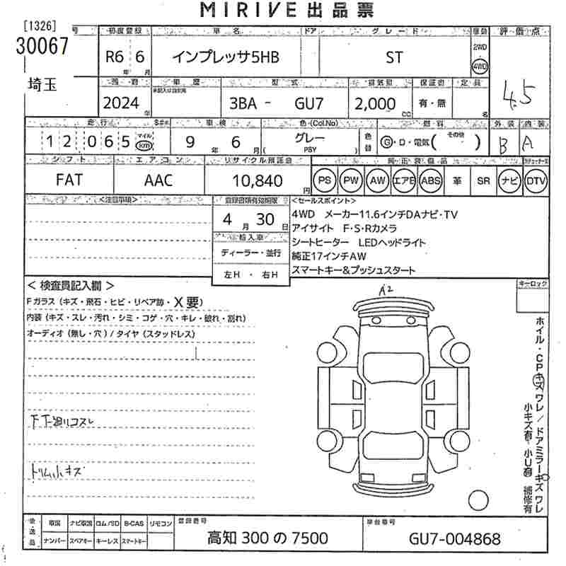 SUBARU IMPREZA