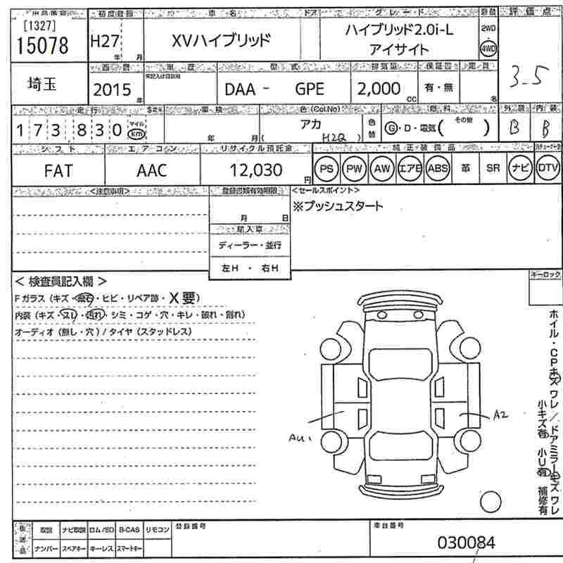 SUBARU XV