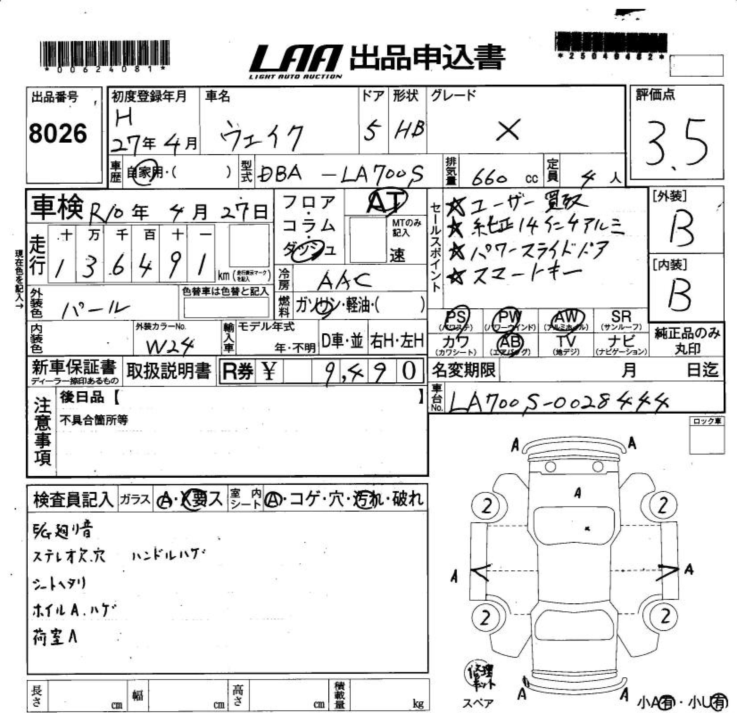 DAIHATSU WAKE
