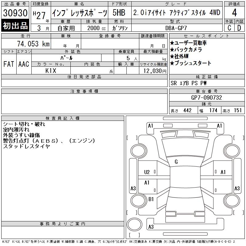 SUBARU XV