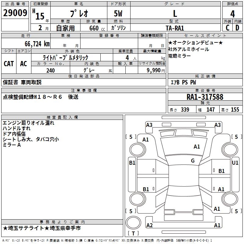 SUBARU PLEO
