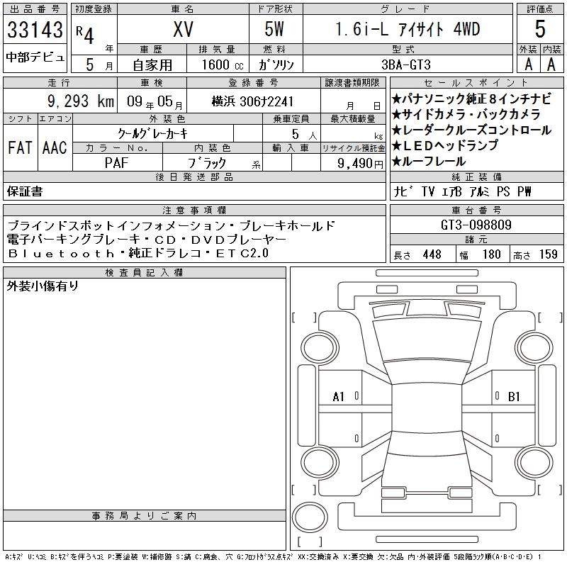 SUBARU XV