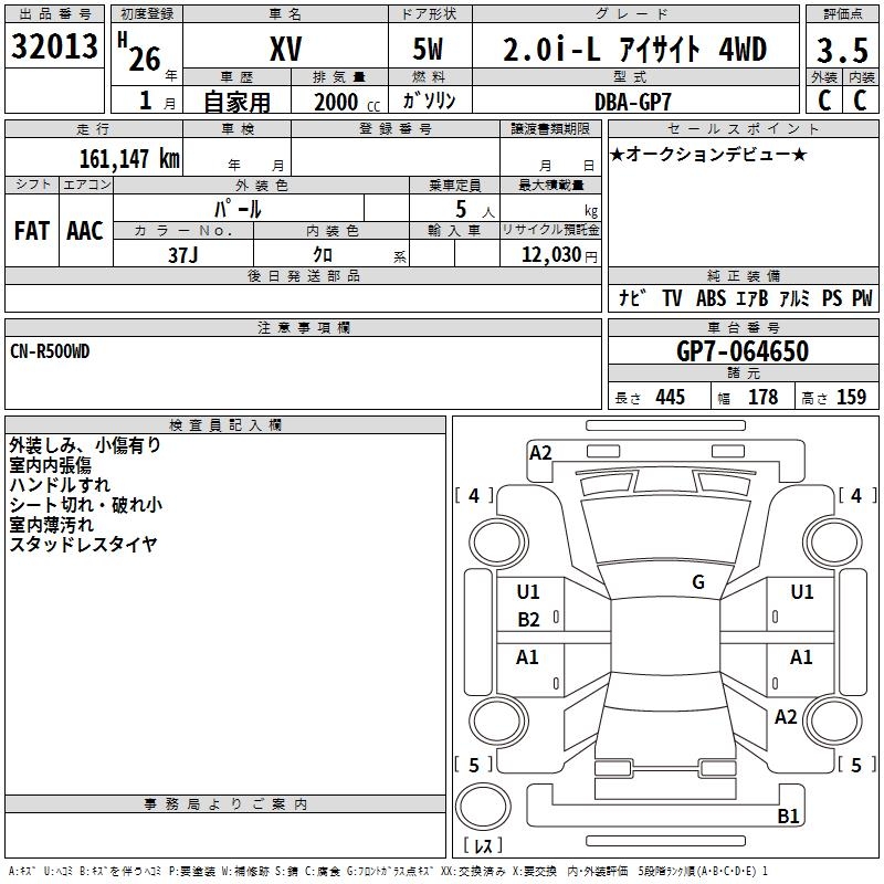 SUBARU XV