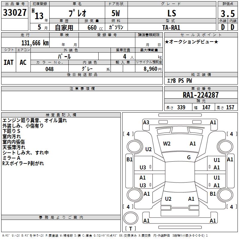 SUBARU PLEO