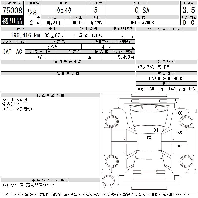 DAIHATSU WAKE