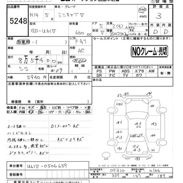 MITSUBISHI MINICAB
