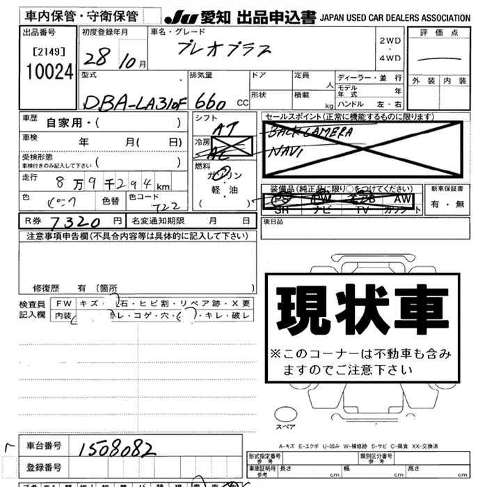 SUBARU PLEO PLUS