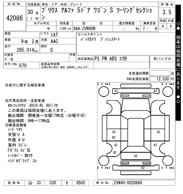 TOYOTA PRIUS ALPHA